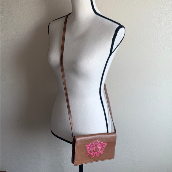 Coach x Keith Haring Leather Crossbody Clutch - Picture 2 of 7